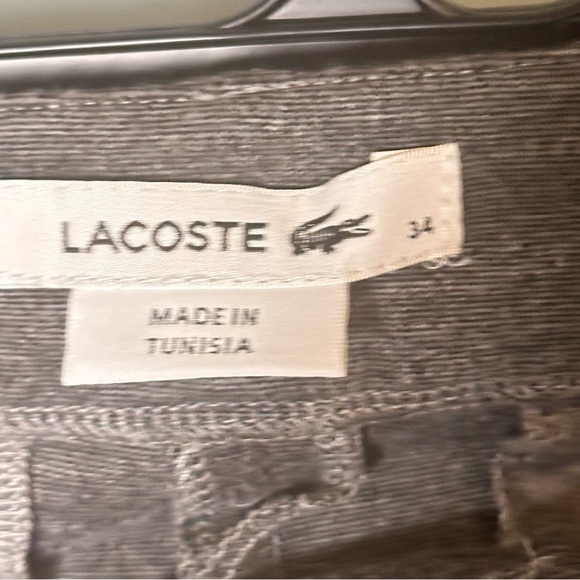 NWOT LACOSTE Size 2 US / Size 34 EU Charcoal Gray Golf Pants - Picture 5 of 6